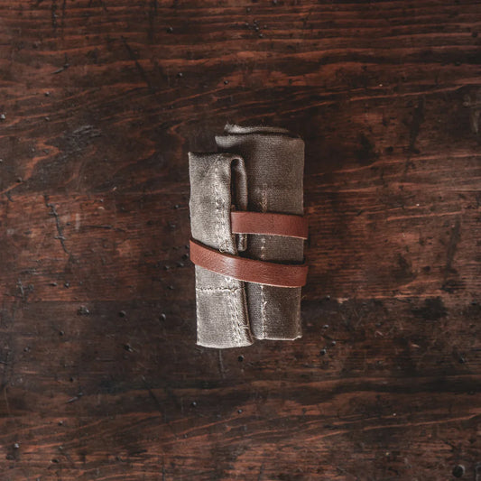 Waxed Canvas Knife Roll | Field Tan | Bradley Mountain