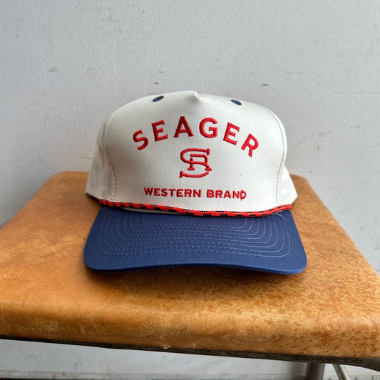 Branded Snapback | Cream & Navy | Seager Co.